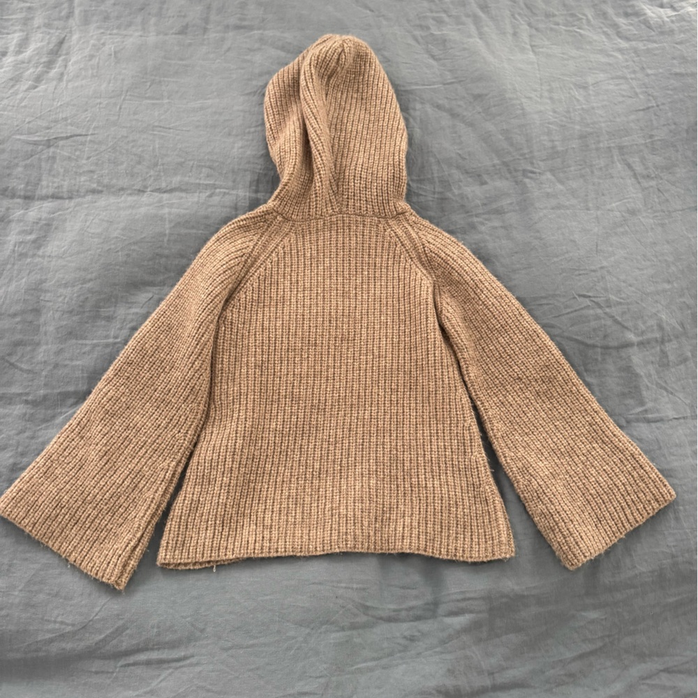Doen Hooded Chunky Knit Sweater in Beige - Picture 7 of 8